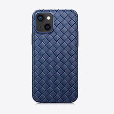 Custodia Silicone Morbida In Pelle Cover S06 per Apple iPhone 13 Mini Blu