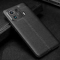 Custodia Silicone Morbida In Pelle Cover S06 per Xiaomi Mi 11 Pro 5G Nero