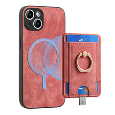 Custodia Silicone Morbida In Pelle Cover SD1 per Apple iPhone 14 Plus Rosa
