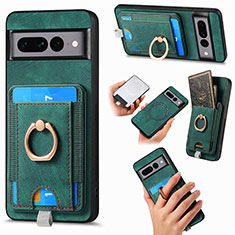 Custodia Silicone Morbida In Pelle Cover SD1 per Google Pixel 7 Pro 5G Verde