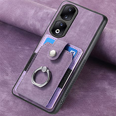 Custodia Silicone Morbida In Pelle Cover SD1 per Huawei Honor 90 Pro 5G Lavanda