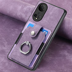 Custodia Silicone Morbida In Pelle Cover SD1 per Huawei Honor X7 Lavanda