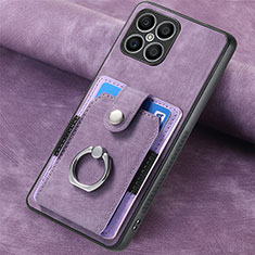 Custodia Silicone Morbida In Pelle Cover SD1 per Huawei Honor X8 4G Lavanda