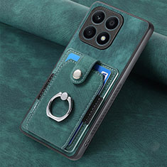 Custodia Silicone Morbida In Pelle Cover SD1 per Huawei Honor X8a 4G Verde