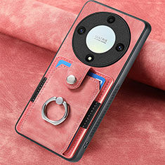 Custodia Silicone Morbida In Pelle Cover SD1 per Huawei Honor X9a 5G Rosa