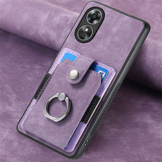 Custodia Silicone Morbida In Pelle Cover SD1 per Oppo A17 Lavanda