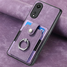 Custodia Silicone Morbida In Pelle Cover SD1 per Oppo A58 5G Lavanda