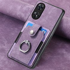 Custodia Silicone Morbida In Pelle Cover SD1 per Oppo Reno8 T 4G Lavanda