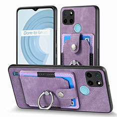 Custodia Silicone Morbida In Pelle Cover SD1 per Realme C25Y India Lavanda