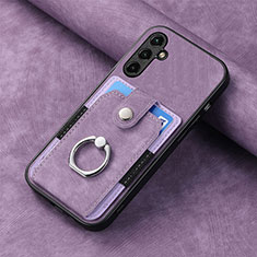 Custodia Silicone Morbida In Pelle Cover SD1 per Samsung Galaxy A34 5G Lavanda