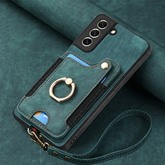 Custodia Silicone Morbida In Pelle Cover SD1 per Samsung Galaxy S21 FE 5G Verde