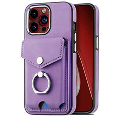 Custodia Silicone Morbida In Pelle Cover SD16 per Apple iPhone 14 Pro Max Lavanda