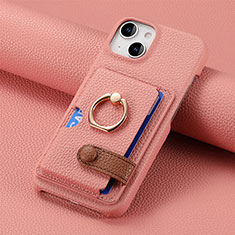 Custodia Silicone Morbida In Pelle Cover SD17 per Apple iPhone 14 Plus Oro Rosa