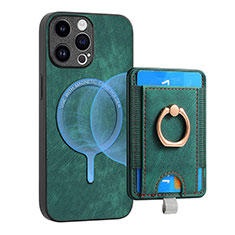 Custodia Silicone Morbida In Pelle Cover SD17 per Apple iPhone 14 Pro Max Verde