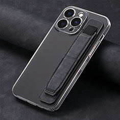 Custodia Silicone Morbida In Pelle Cover SD2 per Apple iPhone 16 Pro Max Nero