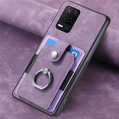 Custodia Silicone Morbida In Pelle Cover SD2 per Realme 8 5G Lavanda