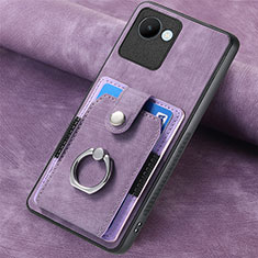 Custodia Silicone Morbida In Pelle Cover SD2 per Realme C30s Lavanda