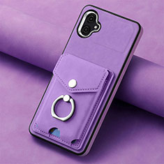 Custodia Silicone Morbida In Pelle Cover SD2 per Samsung Galaxy A04 4G Lavanda