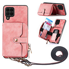 Custodia Silicone Morbida In Pelle Cover SD2 per Samsung Galaxy A12 Rosa