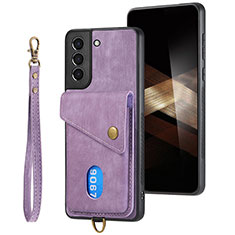 Custodia Silicone Morbida In Pelle Cover SD2 per Samsung Galaxy S25 5G Lavanda