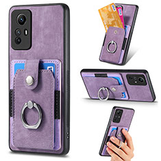 Custodia Silicone Morbida In Pelle Cover SD2 per Xiaomi Redmi Note 12S Lavanda