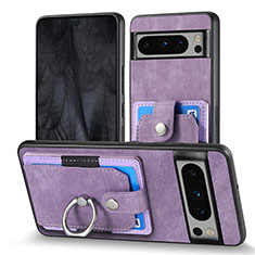 Custodia Silicone Morbida In Pelle Cover SD3 per Google Pixel 8 Pro 5G Viola