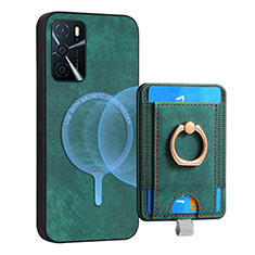 Custodia Silicone Morbida In Pelle Cover SD3 per Oppo A16s Verde