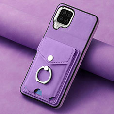 Custodia Silicone Morbida In Pelle Cover SD3 per Samsung Galaxy A12 Nacho Viola