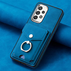 Custodia Silicone Morbida In Pelle Cover SD3 per Samsung Galaxy A23 4G Blu