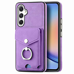 Custodia Silicone Morbida In Pelle Cover SD3 per Samsung Galaxy A34 5G Lavanda