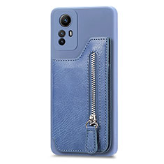 Custodia Silicone Morbida In Pelle Cover SD3 per Xiaomi Redmi Note 12S Blu