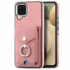 Custodia Silicone Morbida In Pelle Cover SD4 per Samsung Galaxy A12 Rosa