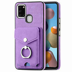 Custodia Silicone Morbida In Pelle Cover SD4 per Samsung Galaxy A21s Viola