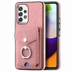 Custodia Silicone Morbida In Pelle Cover SD4 per Samsung Galaxy A52 4G Rosa