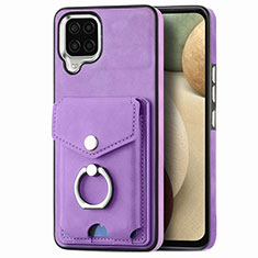 Custodia Silicone Morbida In Pelle Cover SD4 per Samsung Galaxy M12 Viola