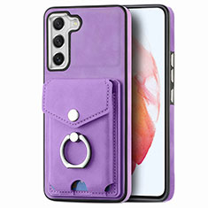 Custodia Silicone Morbida In Pelle Cover SD4 per Samsung Galaxy S21 FE 5G Viola