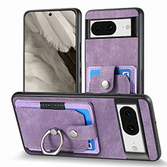 Custodia Silicone Morbida In Pelle Cover SD5 per Google Pixel 8 5G Viola