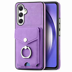 Custodia Silicone Morbida In Pelle Cover SD5 per Samsung Galaxy A54 5G Lavanda