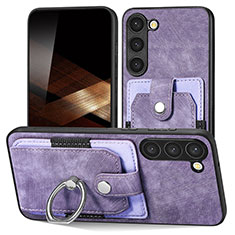 Custodia Silicone Morbida In Pelle Cover SD5 per Samsung Galaxy S24 5G Lavanda