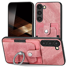Custodia Silicone Morbida In Pelle Cover SD5 per Samsung Galaxy S24 5G Rosa
