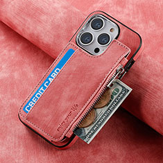 Custodia Silicone Morbida In Pelle Cover SD8 per Apple iPhone 14 Pro Max Rosa