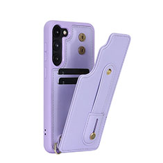 Custodia Silicone Morbida In Pelle Cover SY1 per Samsung Galaxy S22 Plus 5G Viola