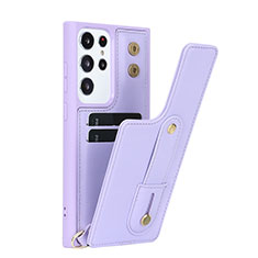 Custodia Silicone Morbida In Pelle Cover SY1 per Samsung Galaxy S25 Ultra 5G Viola