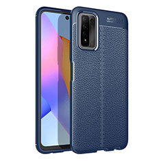 Custodia Silicone Morbida In Pelle Cover WL1 per Huawei Honor 10X Lite Blu