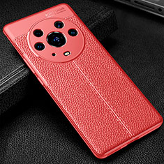 Custodia Silicone Morbida In Pelle Cover WL1 per Huawei Honor Magic3 Pro 5G Rosso