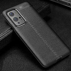 Custodia Silicone Morbida In Pelle Cover WL1 per OnePlus 9 Pro 5G Nero