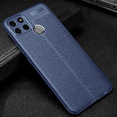 Custodia Silicone Morbida In Pelle Cover WL1 per Realme 7i RMX2193 Blu