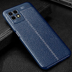 Custodia Silicone Morbida In Pelle Cover WL1 per Realme 8i Blu