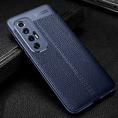 Custodia Silicone Morbida In Pelle Cover WL1 per Xiaomi Mi 10S 5G Blu