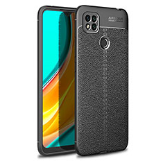 Custodia Silicone Morbida In Pelle Cover WL1 per Xiaomi Redmi 9 Activ Nero